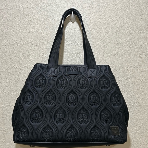 lug for Disney Club 33 Black Embossed Tote Bag NWT - Picture 1 of 9